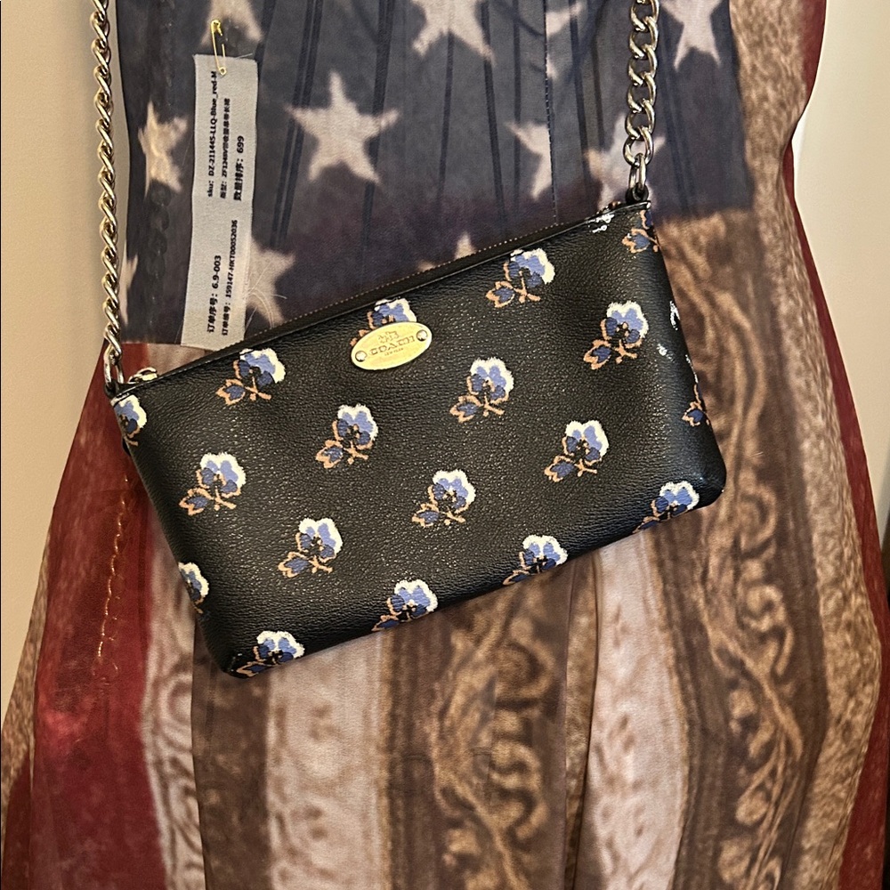 Coach Black Floral Crossbody Bag